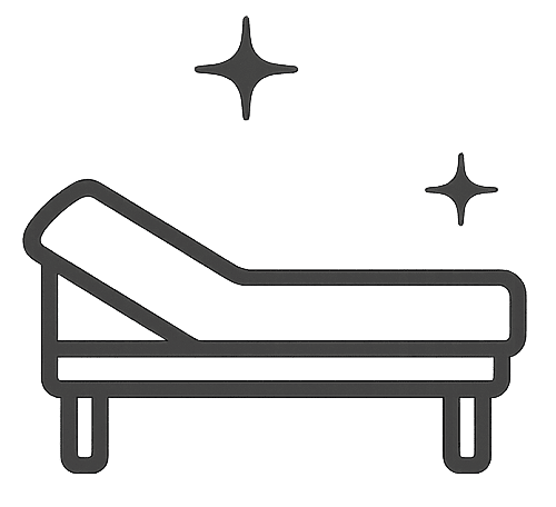 清潔なベッドアイコン